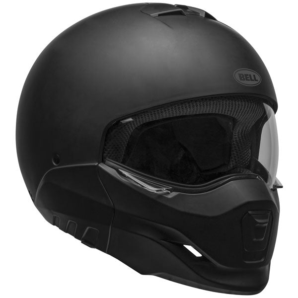 Bell Helmets Bell - Broozer Solid Helmet motorcycle helmet, showing aerodynamic shell design, ventilation ports, and secure retention system built for rider comfort and protection. SKU 07121883.