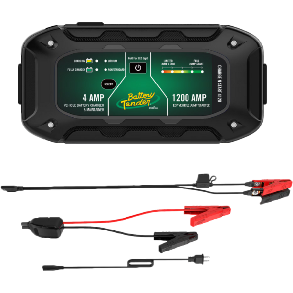 Battery Tender - Charge N Start 4120 4 AMP Battery Charger & 1200 AMP Jump Starter
