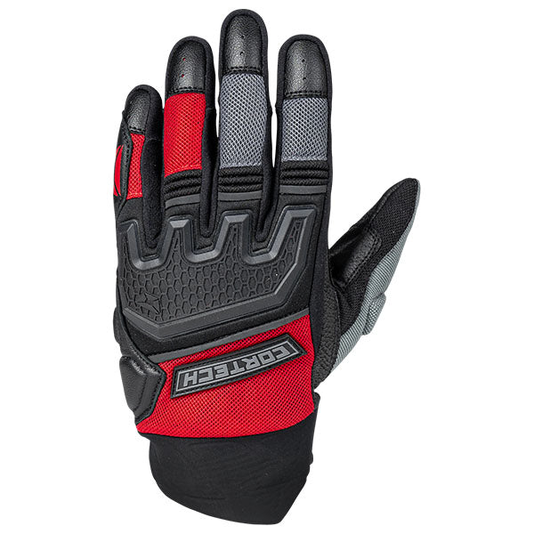 Product image of Cortech 0005 Cortech Aero Flo 2 Gloves Red top1706655756 1646345 motocross gloves showing fit, construction, and colorway | Available at BTO Sports