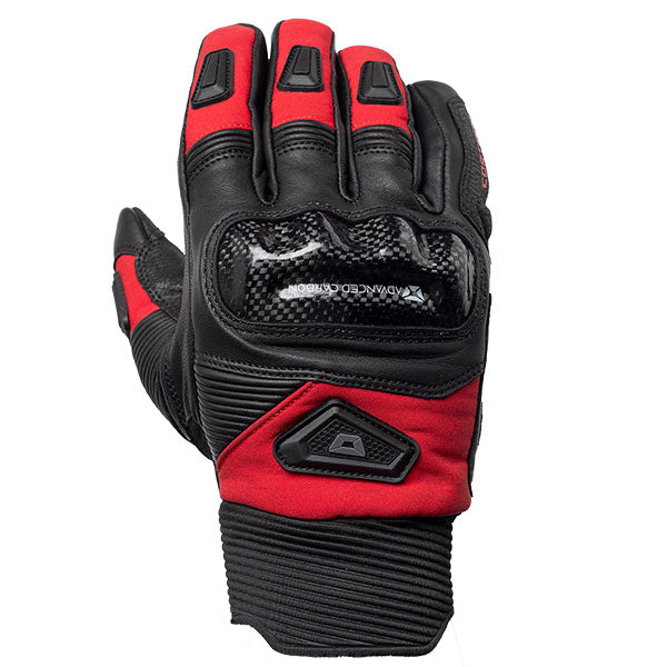 Product image of Cortech 0127 Cortech Sonic Flo Plus WP gloves red top PDP1726869374 2724644 motocross gloves showing fit, construction, and colorway | Available at BTO Sports