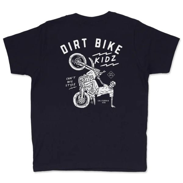 Studio photo on a white background of Dirt Bike Kidz 12 O'Clock Tee (Youth); showing tee fit, printed graphics, and crew neckline; SKU 325-00000