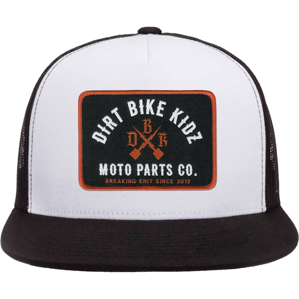 studio product photo of Dirt Bike Kidz dirt bike kidz mp trucker 4fifty hat black in White/Black for dirt bike, motocross, off-road. SKU 325-00058