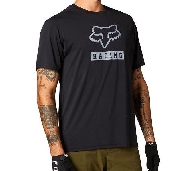 Product image of Fox Racing - Ranger Block Jersey (MTB) SKU:27311-001-S | Sizes: SM, MD, LG, XL, 2XL | Designed for Mountain Bike, BMX and E-Bike riders | Available at BTO Sports