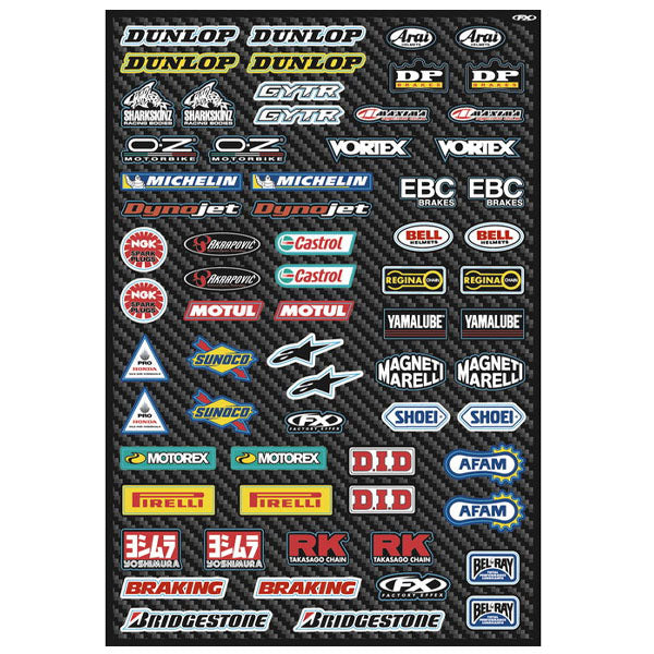 Factory Effex - Sponsor/Logo Sticker Sheets
