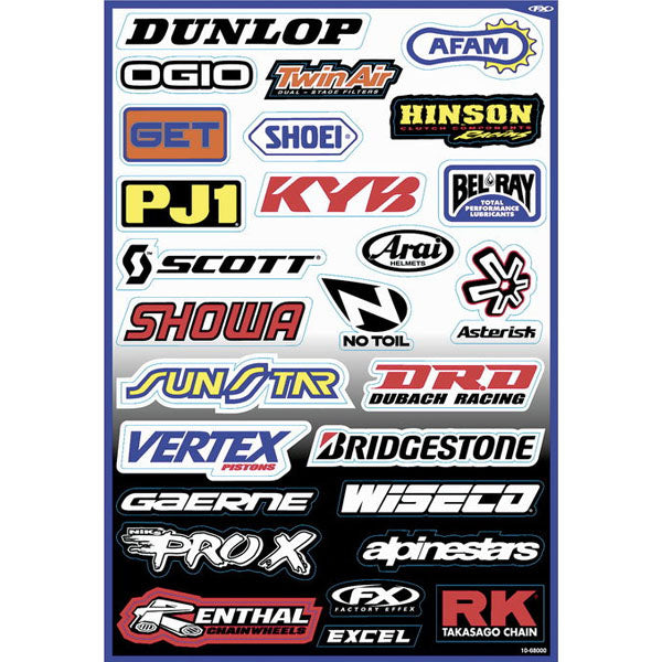 Factory Effex - Sponsor Kit Sticker Sheets