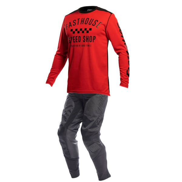 Fasthouse Carbon 805 Growler Jersey, Pant Combo in Red