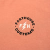 Crisp studio image on a white background of Fasthouse Easy Rider Tee (Womens); showing tee fit, printed graphics, and crew neckline; SKU 3216381474