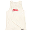 Clean studio shot of Fasthouse Sound Check Tank; showing sleeveless cut, hem shape, and printed or woven branding; SKU 32117103; Colors: Putty