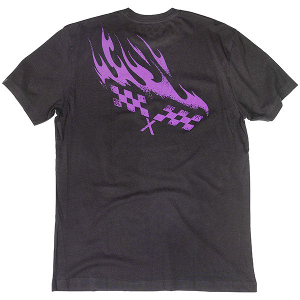 High-resolution studio image of Fasthouse Sound Check Tee; showing tee fit, printed graphics, and crew neckline; SKU 3211710504; Colors: Black, Natural