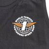 High-resolution studio image of Fasthouse Renown Tank; showing sleeveless cut, hem shape, and printed or woven branding; SKU 32116950; Colors: Black