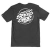 Professional studio photo of Fasthouse Burner Tee (Youth); showing tee fit, printed graphics, and crew neckline; SKU 32113550; Colors: Black