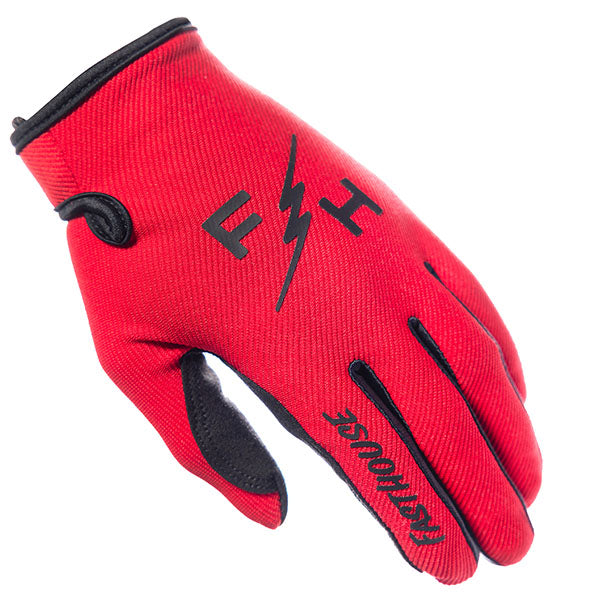 Product image of Fasthouse 0344 Carbon Eternal Glove Red 3 motocross gloves showing fit, construction, and colorway | Available at BTO Sports