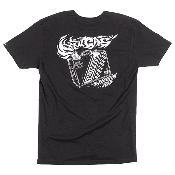 Crisp studio image on a white background of Fasthouse Mixin Tee; showing tee fit, printed graphics, and crew neckline; SKU 3210000904; Sizes: S-3XL