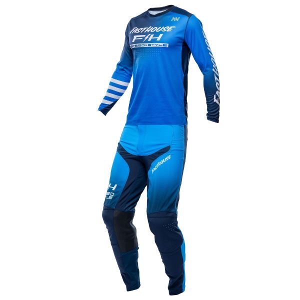 Studio photo on a white background of Fasthouse - Elrod Ether Jersey, Pant Combo; showing fabric texture, panel layout, and graphics; SKU 1758153024