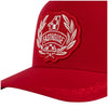 Fasthouse Heroes Hat in Red, front branding detail