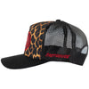Fasthouse Strut Hat in Tan/Black, front branding detail
