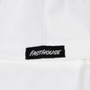 Fasthouse Heroes Tee in White, fabric and branding detail