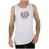 Fasthouse Heroes Tank in White, model wearing back view