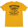 Fasthouse All Out Tee in Vintage Gold, back view