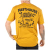 Fasthouse All Out Tee in Vintage Gold, model wearing front view