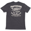 Fasthouse All Out Tee in Graphite Black, back view