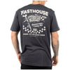 Fasthouse All Out Tee in Graphite Black, model wearing back view