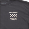Fasthouse All Out Tee in Graphite Black, front graphic detail