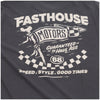 Fasthouse All Out Tee in Graphite Black, back graphic detail