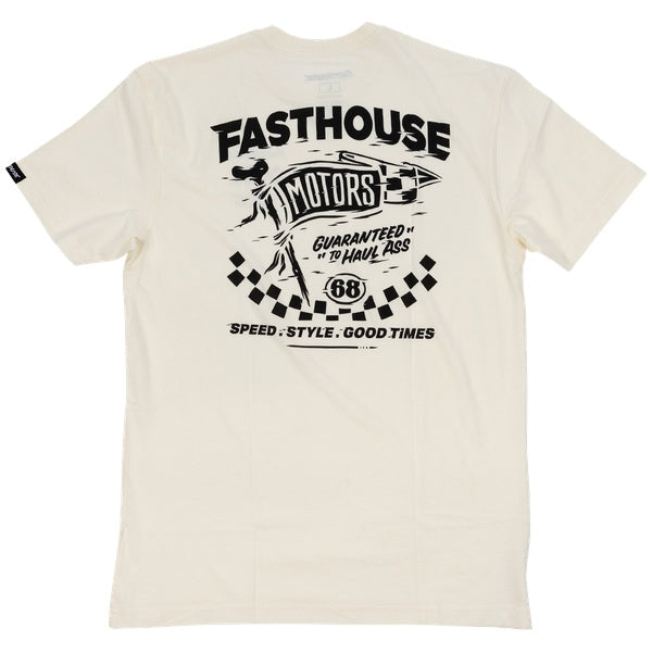 Fasthouse All Out Tee in Natural, back view