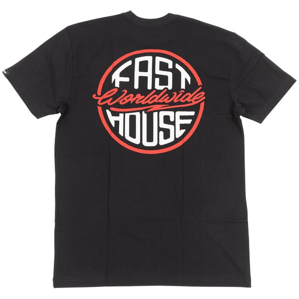 Fasthouse Squall Tee in Black, back view