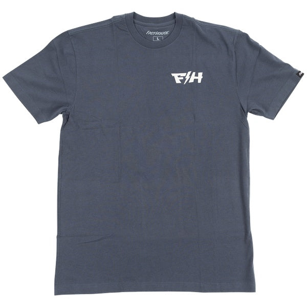 Fasthouse Pillar Youth Tee in Indigo, front view