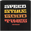 Fasthouse Pillar Tee in Black, front graphic detail
