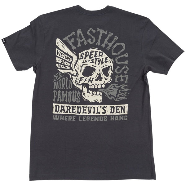 Fasthouse Jekyll Tee in Graphite Black, back view