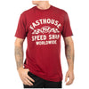 Fasthouse Vault Tee in Red, back graphic detail