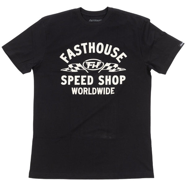 Fasthouse Vault Tee in Black, front view