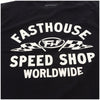 Fasthouse Vault Tee in Black, front graphic detail