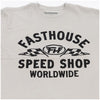 Fasthouse Vault Youth Tee in Light Gray, front graphic detail