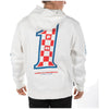 Fasthouse Heroes Hooded Pullover in White, model wearing back view