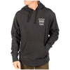 Fasthouse All Out Hooded Pullover in Vintage Black, model wearing front view