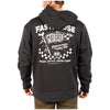 Fasthouse All Out Hooded Pullover in Vintage Black, model wearing back view