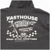 Fasthouse All Out Hooded Pullover in Vintage Black, hood, cuff, and trim detail