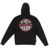 Fasthouse Squall Youth Hooded Zip-Up in Black, back view