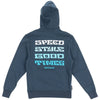 Fasthouse Pillar Youth Hooded Pullover in Indigo, back view
