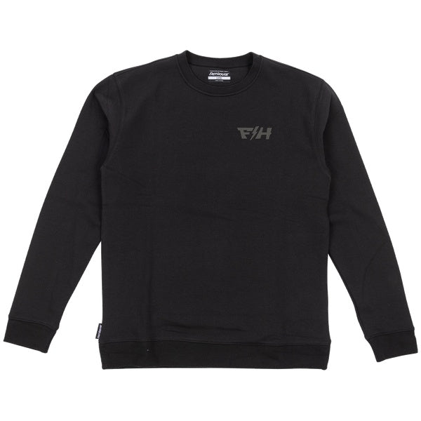 Fasthouse Pillar Crew Pullover in Black, front view