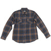 Fasthouse Saturday Night Special Flannel in Navy/Brown, front view
