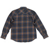 Fasthouse Saturday Night Special Flannel in Navy/Brown, back view