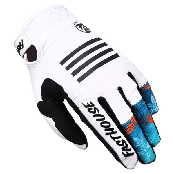 Fasthouse - TB Island Hopper Grindhouse Pro Gloves (Youth) riding gloves in White main product view sku 3630210953
