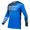 Fasthouse Elrod Ether Jersey in Electric Blue and Navy, motocross jersey front view on white background, lightweight dirt bike racewear. 3931302204