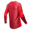Back view of Fasthouse Elrod Ether Jersey Red and Jester Red, lightweight motocross jersey with ventilated panels for airflow.
