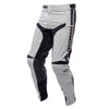 Front angled view of Fasthouse Elrod Storm Pants in Fog and Black, motocross riding pants front view on white background, slim-fit dirt bike gear.